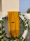 Cashmere wool stole yellow