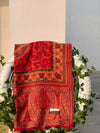 Pashmina jamawar shawl red